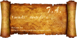 Tankó András névjegykártya