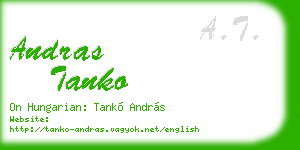 andras tanko business card
